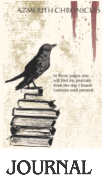 An old rook of Lemuria sits upon a stack of old books speaking to me as I write in my journal - use this link to read my notes